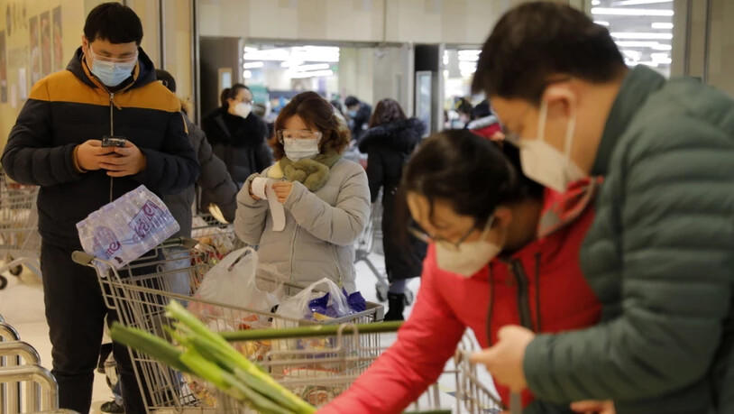 Einkaufen in Peking zu Zeiten des Coronavirus.