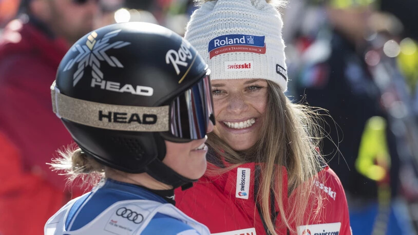 Lara Gut-Behrami und Corinne sorgen auch in der zweiten Weltcup-Abfahrt von Crans-Montana für einen doppelten Schweizer Erfolg