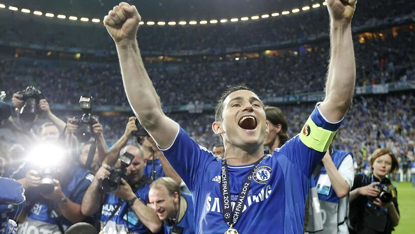 Das war hart für die Bayern am 19. Mai 2012: Chelseas damaliger Captain und heutiger Cheftrainer Frank Lampard jubelt nach dem Champions-League-Triumph im Final in München