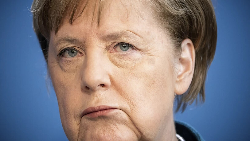 Kanzlerin Angela Merkel am Sonntag an einer Medienkonferenz zum Coronavirus in Berlin - nun ist sie wegen Kontakts mit einem Infizierten in häuslicher Quarantäne.