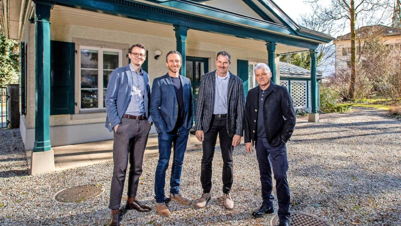 Das Quartett an der Spitze: Reto Fuchs (von links), Manuel Zweifel, Markus Oertli und Walter Fuchs bilden die Geschäftsleitung der Fuchsbau Architekten AG.