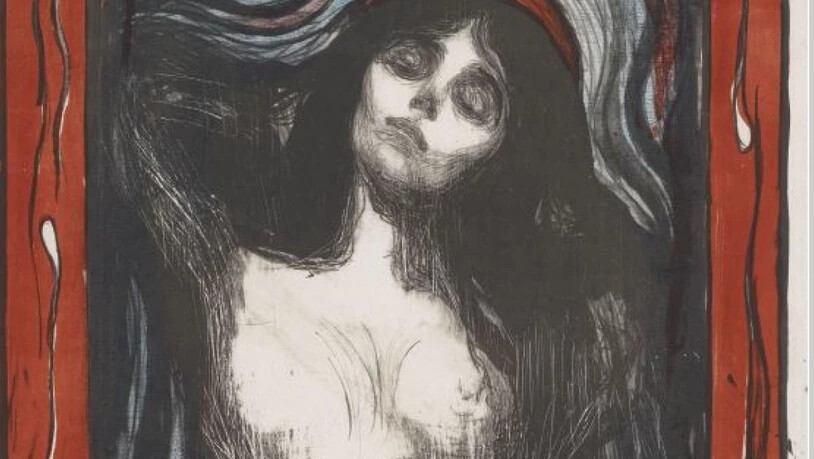 Die kolorierte Lithografie "Madonna" von Edvard Munch (Ausschnitt) ist das bekannteste Werk aus der Sammlung Glaser, die das Kunstmuseum Basel 1933 angekauft hat.