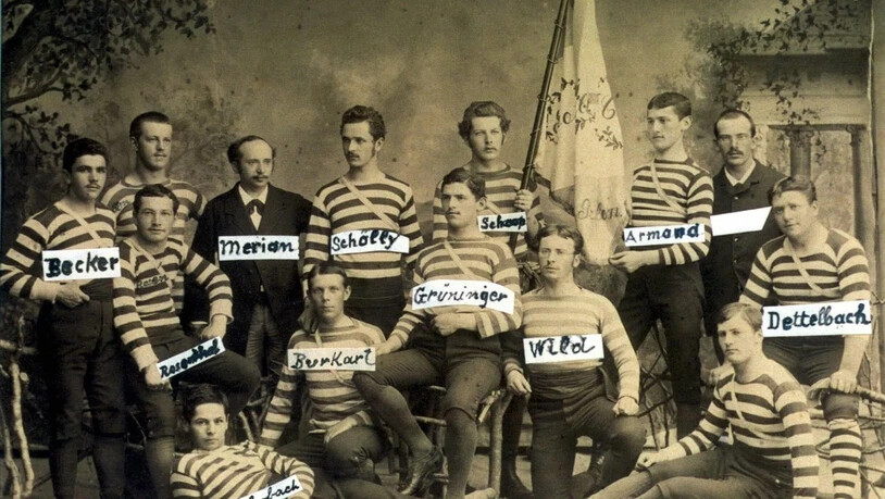 Der älteste Fussballklub des Kontinents (gegründet 1879): Die Mannschaft des FC St. Gallen 1882.