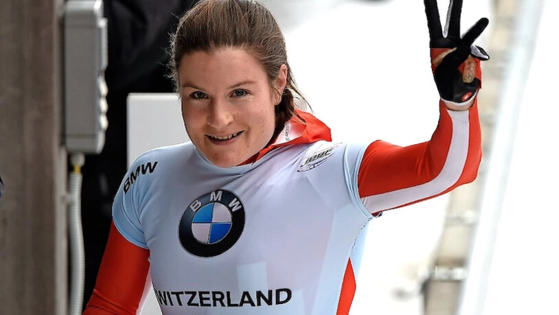 Triumph: Marina Gilardoni freut sich in Altenberg über den Gewinn der WM-Silbermedaille.