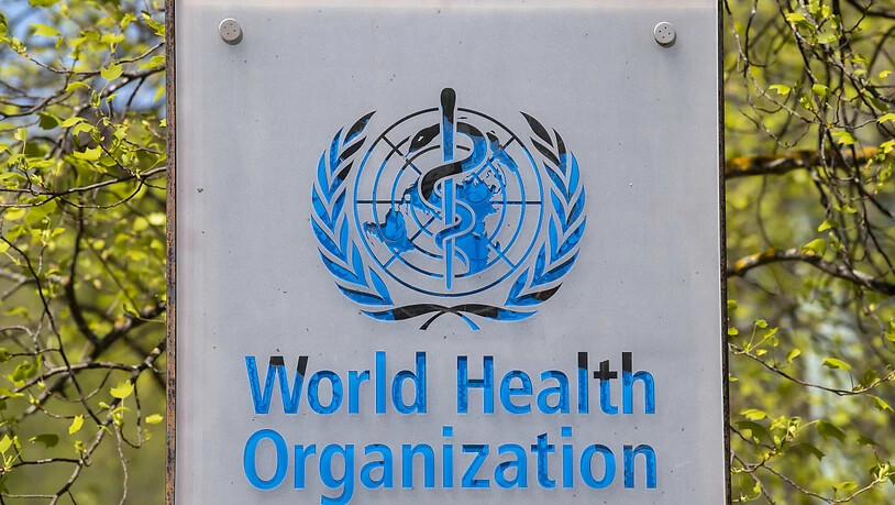 Schild am Hauptsitz der Weltgesundheitsorganisation (WHO) in Genf. (Archivbild)