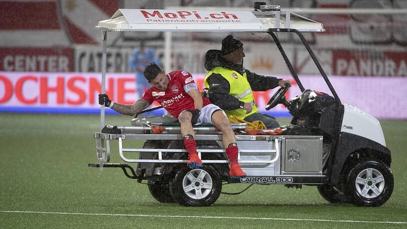 Dennis Hediger erlitt in der Partie am 10. Februar 2019 zwischen Thun und den Young Boys eine schwere Knieverletzung