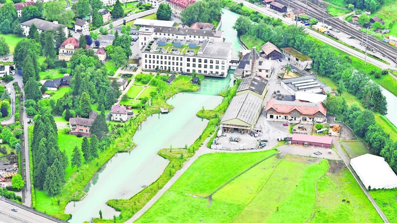 Aufgenommen im Jahr 2013: Das Bild zeigt das Areal von Fritz + Caspar Jenny in Ziegelbrücke von oben. 