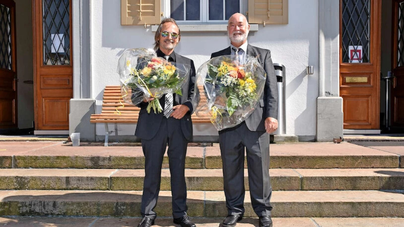 Gehen in den Ruhestand: Paul Bischof (links) und Markus Thoma unterrichten seit Jahrzehnten an der KBS Glarus. Bild: Jürg Huber