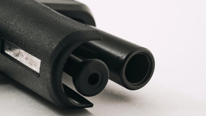 Der Mann bewahrte seine Waffen in der Waschküche auf.