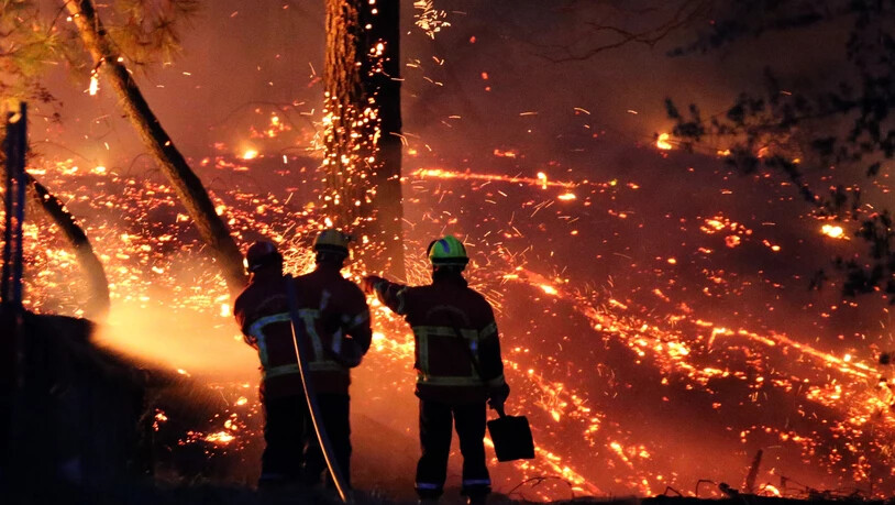 Im Südwesten Frankreichs wüten heftige Buschfeuer.