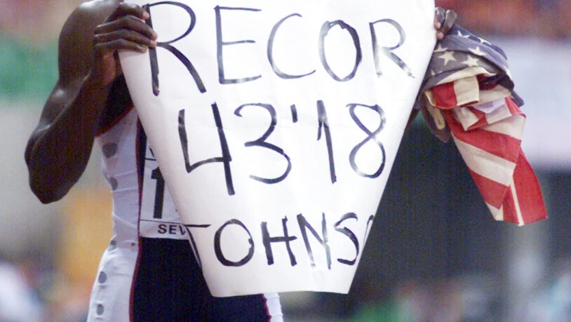 Michael Johnson verbesserte den Weltrekord an der WM 1999 in Sevilla um elf Hundertstel