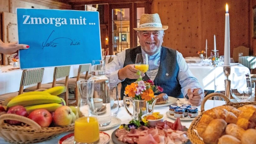 Lässt es den Gästen und heute auch sich gern gut gehen: Felix Dietrich hat die Verantwortung im Hotel «Waldhaus» 2010 abgegeben. Bild: Rolf Canal