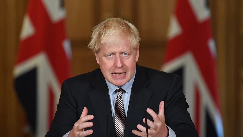 Boris Johnson, Premierminister von Großbritannien, spricht in der Downing Street 10. Foto: Stefan Rousseau/PA Wire/dpa