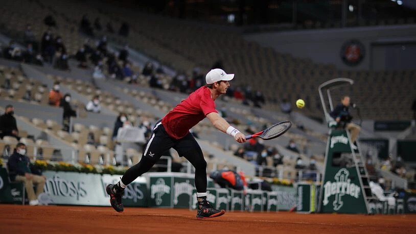 Andy Murray muss sich strecken - kein Leichtes mit der künstlichen Hüfte
