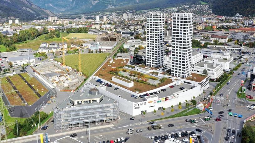 Der Blick am 9. Oktober von Chur West Richtung Zentrum.