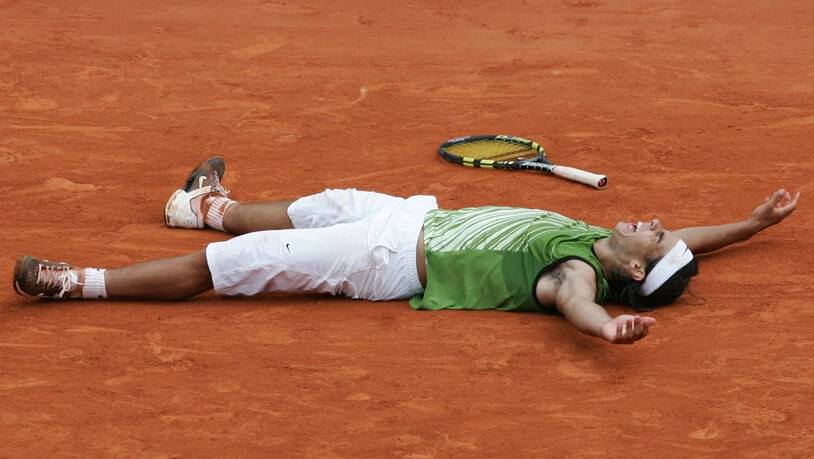Start in eine grosse Tenniskarriere: Als 19-Jähriger gewinnt Rafael Nadal 2005 im Schlabberlook am French Open seinen ersten Grand-Slam-Titel