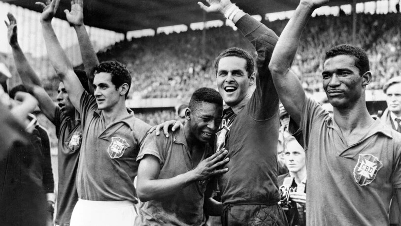 Als 17-Jähriger gewann Pelé 1958 in Stockholm seinen ersten WM-Titel
