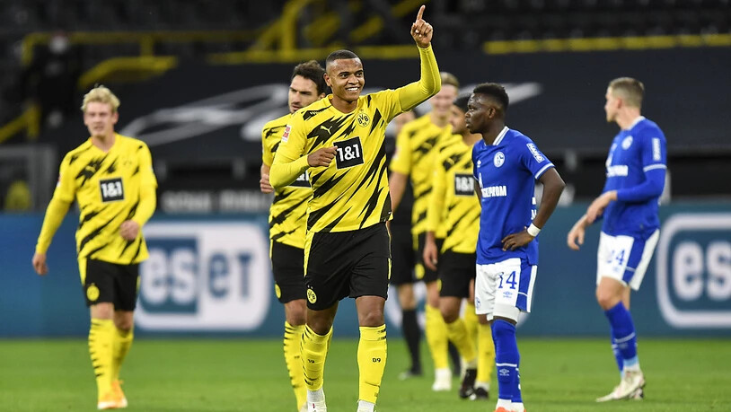 Manuel Akanji bringt Dortmund in der 55. Minute mit dem Treffer zum 1:0 auf Kurs