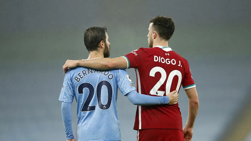 Punkteteilung zwischen Bernardo Silvas Manchester City und Diogo Jotas Liverpool