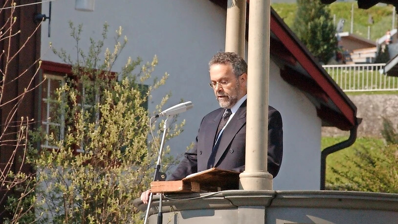 Eine Ära geht zu Ende: 20  Jahre gehört er zur Näfelser Fahrt wie das Denkmal und die Chilbi. Der Fahrtsbrief-Verleser Josef Schwitter. Er gab das Zepter im Januar weiter.