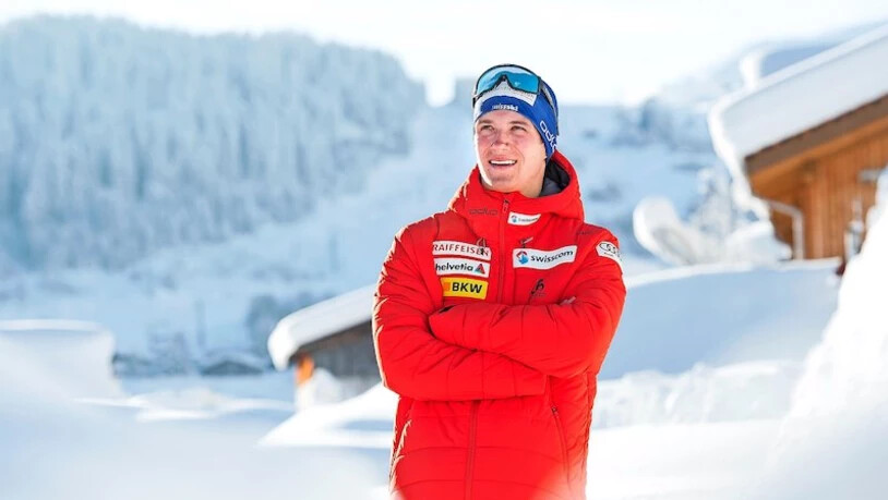 Gute Miene zum etwas weniger guten Heimspiel: Cla-Ursin Nufer posiert im Zielgelände in Sedrun/Rueras.