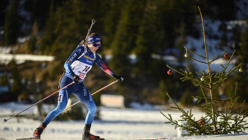 Bis zum letzten Schiessen auf Podestkurs: Nach vier Fehlern fiel Selina Gasparin noch aus den Punkterängen. (Archivbild)
