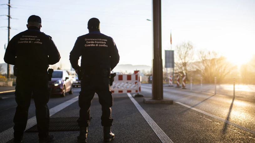 Schweizer Grenzwächter bei der Arbeit - sechs Parteichefs haben den Bundesrat in einem gemeinsamen Brief gebeten, wegen der Corona-Pandemie ein "umfassendes Grenz- und Testsystem" einzuführen. (Archivbild)