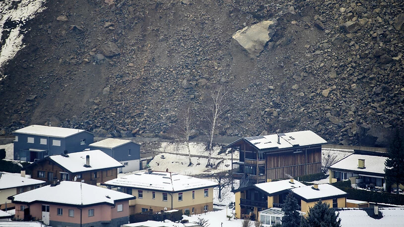 Teile des Walliser Orts Raron bleiben nach einem Felssturz Ende Januar wohl für rund zwei Monate evakuiert. (Archivbild)