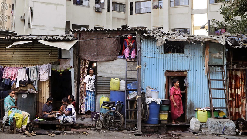 Corona-Lockdown in einem Slum in Mumbai. (Archivbild)
