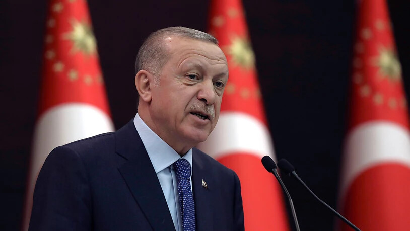 ARCHIV - Der Präsident der Türkei Recep Tayyip Erdogan, spricht während einer Pressekonferenz. Foto: Burhan Ozbilici/AP/dpa