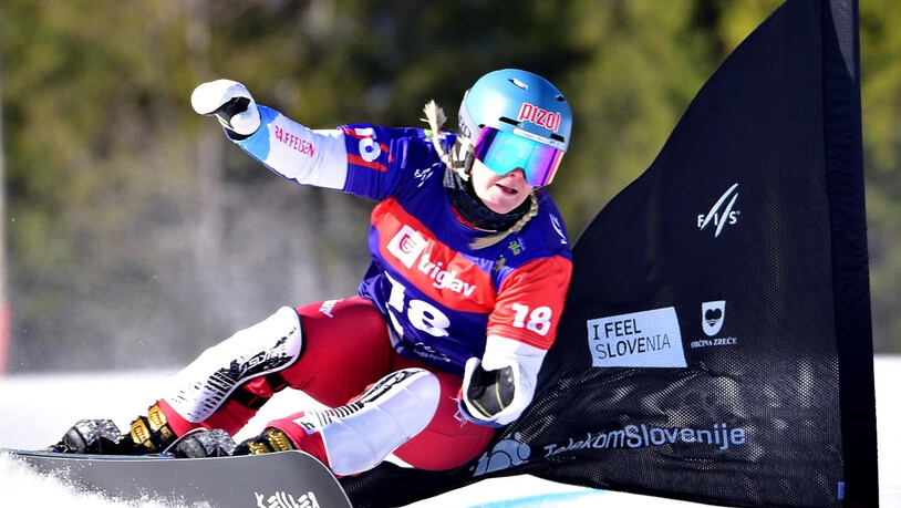 Julie Zogg findet den Rank in Rogla etwas zu spät. Statt an der WM schafft sie es im Weltcup auf das Podest