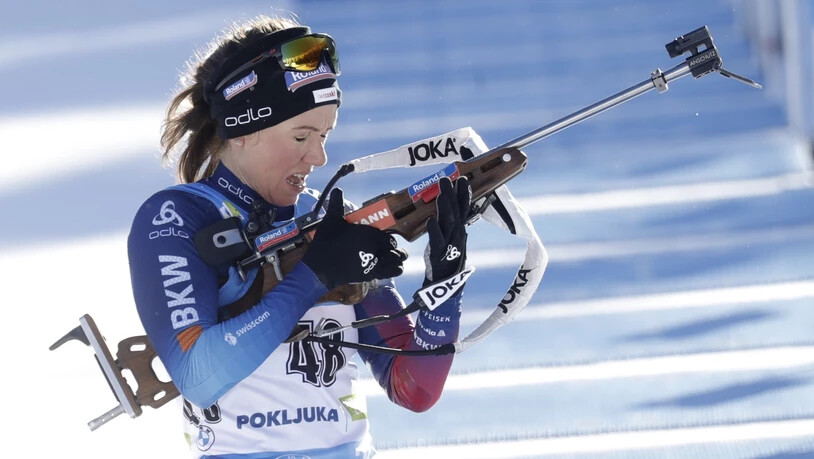 Zu viele Fehlschüsse, aber dank drittbester Laufzeit viele Plätze gutgemacht: Selina Gasparin ist beim Weltcup in Nove Mesto als 22. beste Schweizerin