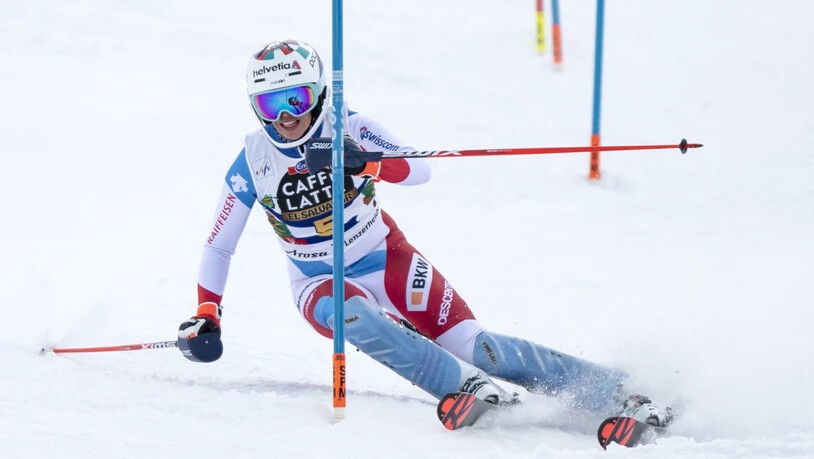 Michelle Gisin sicherte sich den vierten Podestplatz im Slalom in diesem Winter