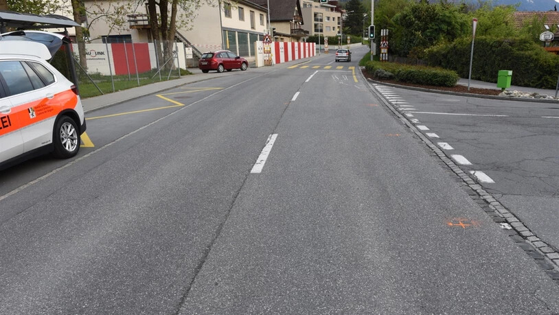 Der Unfall ereignete sich auf der Hauptstrasse von Zizers in Richtung Landquart.