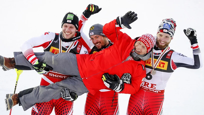 Sonnte sich immer gerne im Glanz seiner erfolgreichen Skifahrer: ÖSV-Präsident Peter Schröcksnadel nach dem dreifachen Slalom-Sieg an der WM 2019 in Are