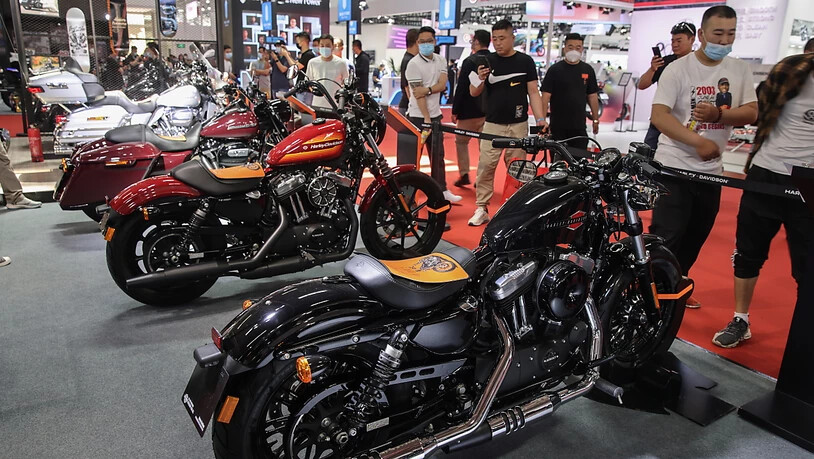 Die Motorräder der Kultmarke Harley Davidson verkaufen sich sehr gut. Im zweiten Quartal wurden weltweit mit 56'700 Bikes doppelt so viele wie im Jahr davor verkauft.(Archivbild)