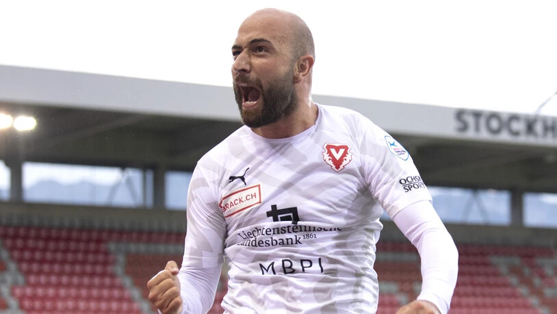 Tunahan Cicek, Kämpfer im Tenü des FC Vaduz - und neuerdings auch wieder Torschütze