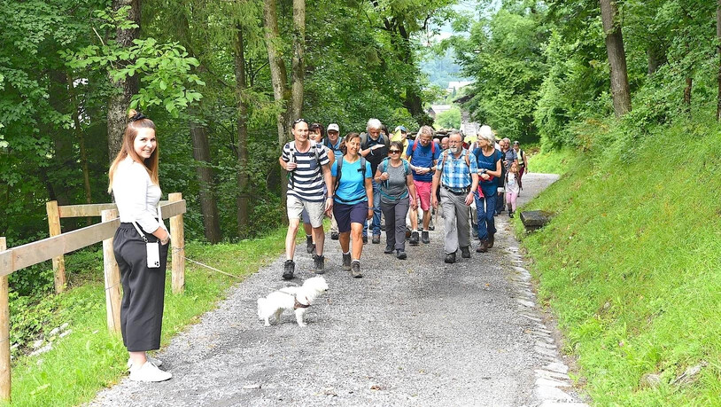 Es ging durch viel Grün, aber auch ...