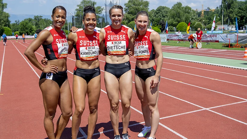 Die Schweizer 4x100-m-Staffel der Frauen träumt von einer Medaille - erst einmal muss sie am Donnerstag den Final erreichen