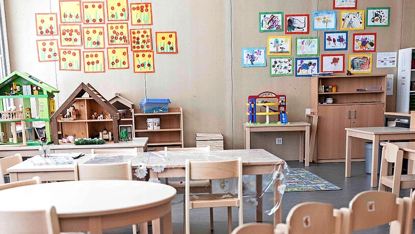 Der Kindergartenraum. 