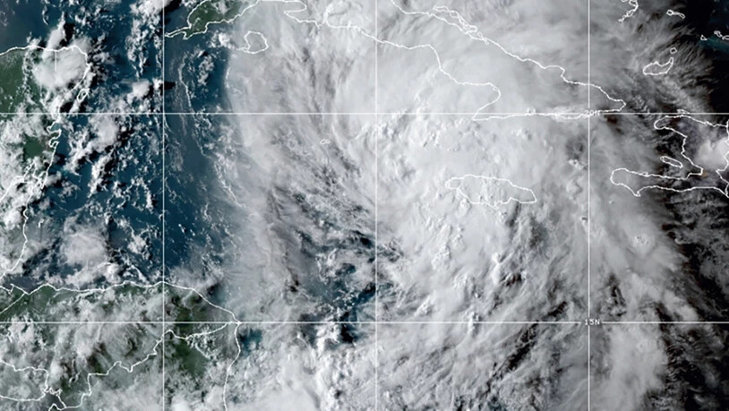 HANDOUT - Tropensturm «Ida» bewegt sich auf Kuba und die Golfküste der USA zu. Jetzt gilt eine Hurrikanwarnung für die US-Bundesstaaten Louisiana und Mississippi. Foto: -/NOAA/AP/dpa - ACHTUNG: Nur zur redaktionellen Verwendung und nur mit vollständiger…
