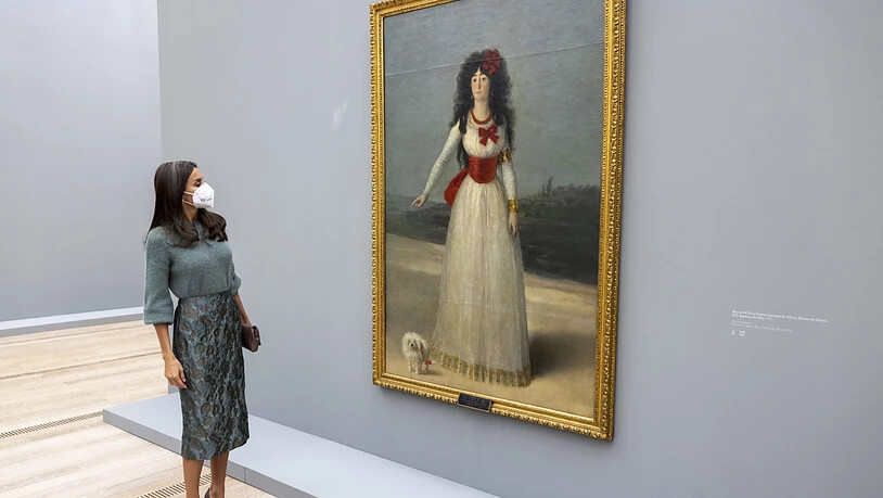 Königin Letizia von Spanien traf in der Fondation Beyeler in Riehen auf königliche Häupter der Vergangenheit, wie hier die 1795 von Goya porträtierte "Doña Maria del Pilar Teresa Cayetana de Silva Alvarez de Toledo, XIII duquesa de Alba".