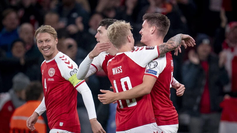Geschafft: Das kleine Dänemark hat sich - bisher ohne Gegentor - als zweite Mannschaft nach Deutschland für die WM 2022 in Katar qualifiziert