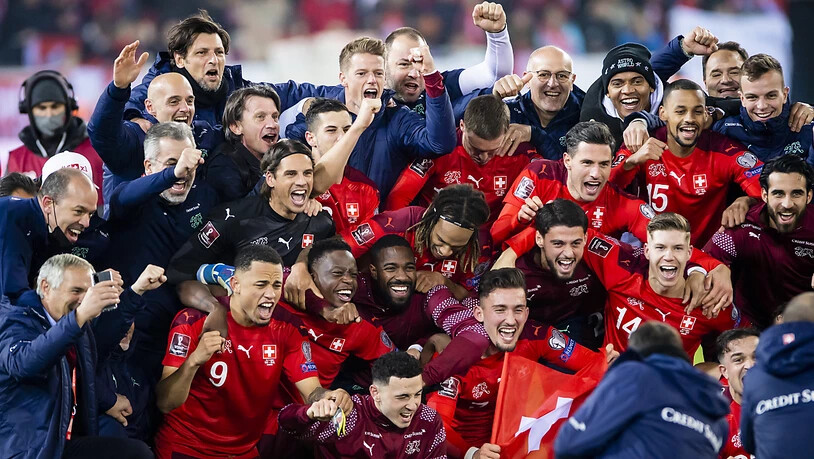 Grund zum Jubeln: Die Schweizer qualifizierten sich als Gruppensieger direkt für die WM in Katar