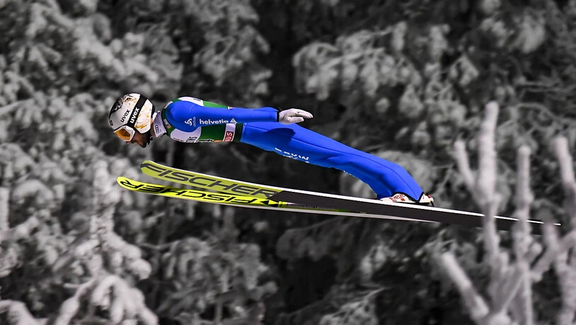 Segelt bei minus 20 Grad Celsius zu Tal: Killian Peier.