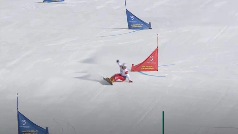 Julie Zogg und Ladina Jenny waren beim Weltcup-Auftakt am Start. Hier ein Screenshot aus dem Training im Vorfeld.