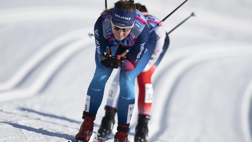 Nadine Fähndrich kann in der Abfahrt kurz verschnaufen. (Archivaufnahme)