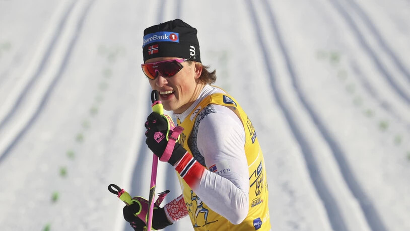 Das Lächeln des Siegers Johannes Hösflot Klaebo.