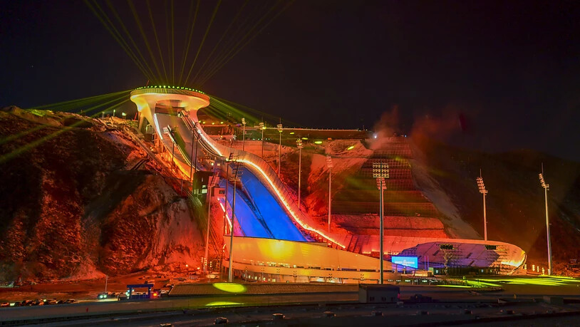 Das nationale Skisprung-Zentrum in Zhangjiakou