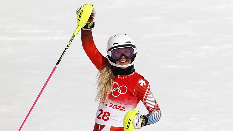 Mit Startnummer 28 zu Rang 10: Auch die Urnerin Aline Danioth hatte bei ihrer Olympia-Premiere allen Grund zur Freude